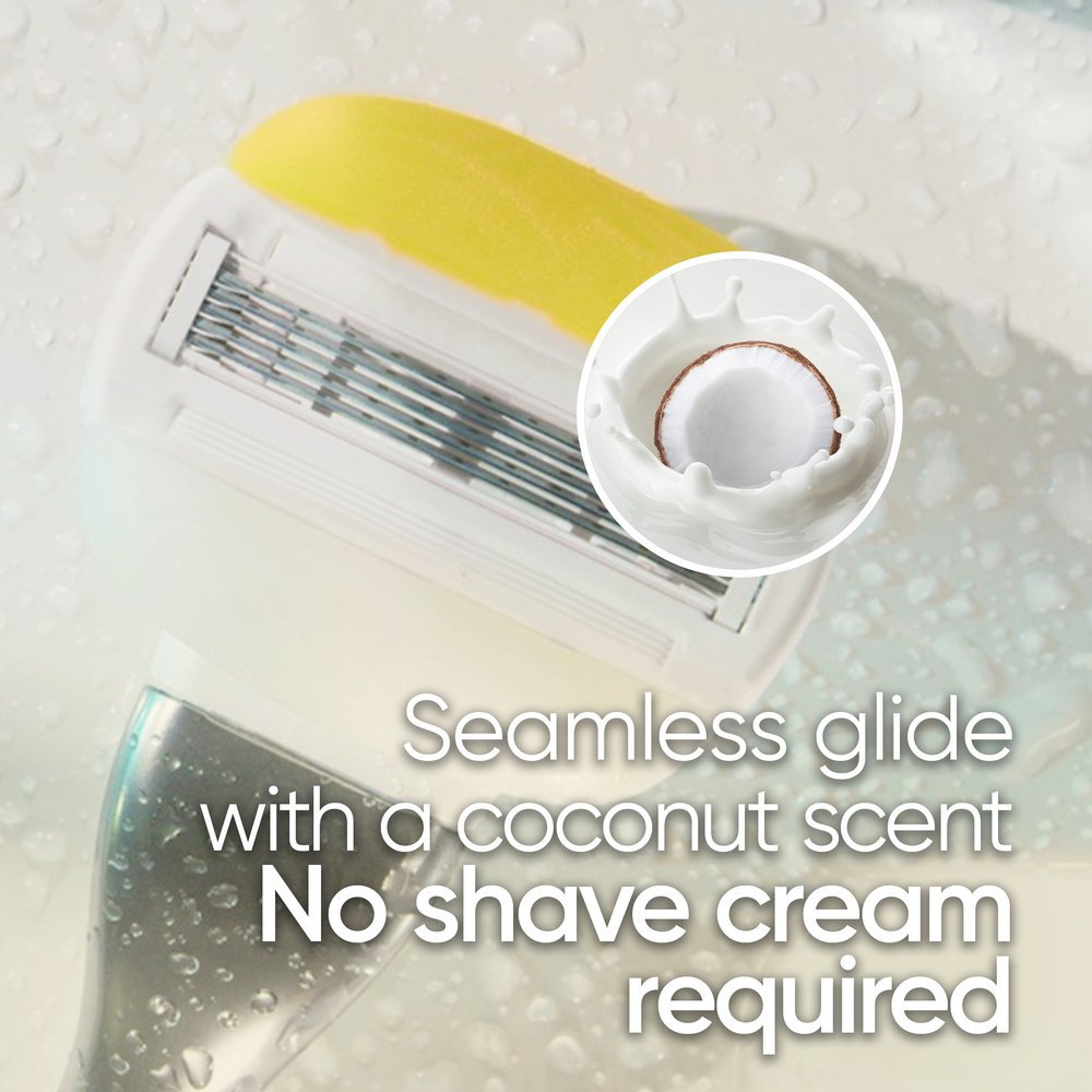 Gillette Venus Comfortglide with Olay Coconut Women's Razor + 2 Blade Refills