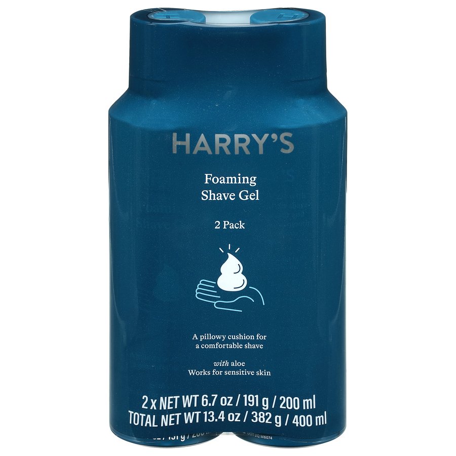 Harry's Men Sensitive Skin Foaming Shave Gel with Aloe 2 pk