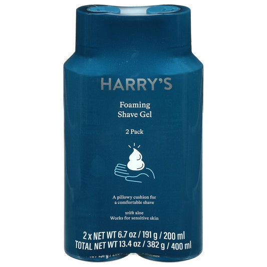 Harry's Men Sensitive Skin Foaming Shave Gel with Aloe 2 pk