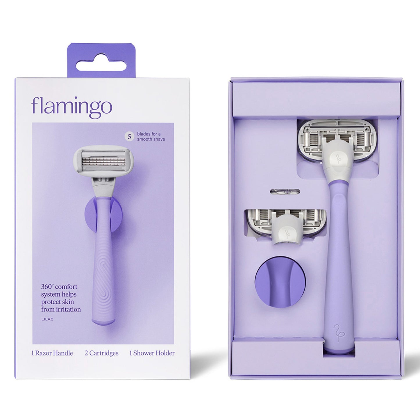 Flamingo Women’s 5 Blade Razor Kit - Lilac