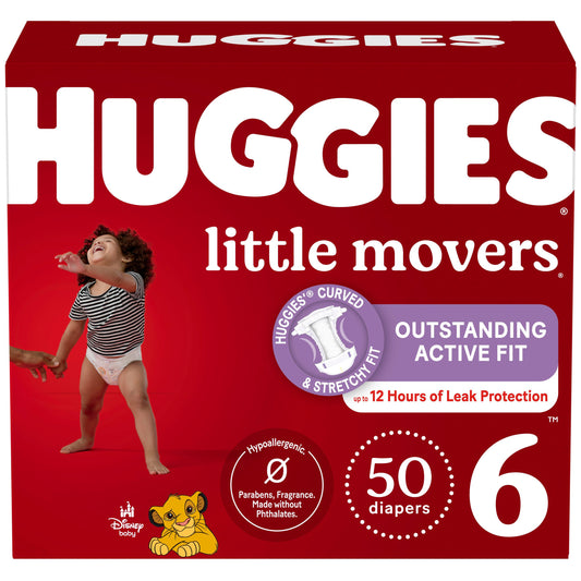 Huggies Little Movers Baby Diapers - Size 6
