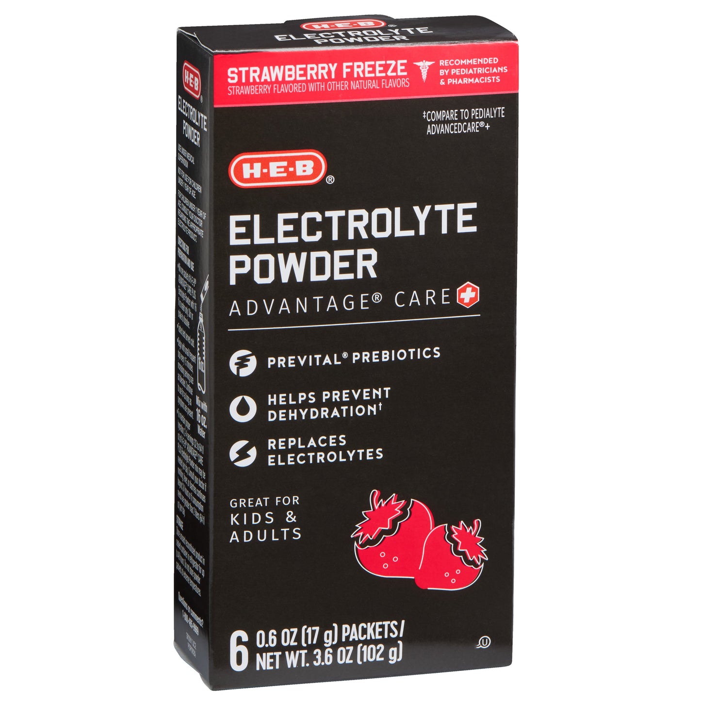 H-E-B Electrolyte Powder Packets - Strawberry Freeze