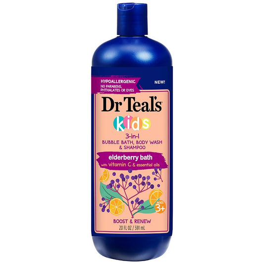 Dr Teal's Kids 3-in-1 Elderberry Bath with Vitamin C & Essential Oils