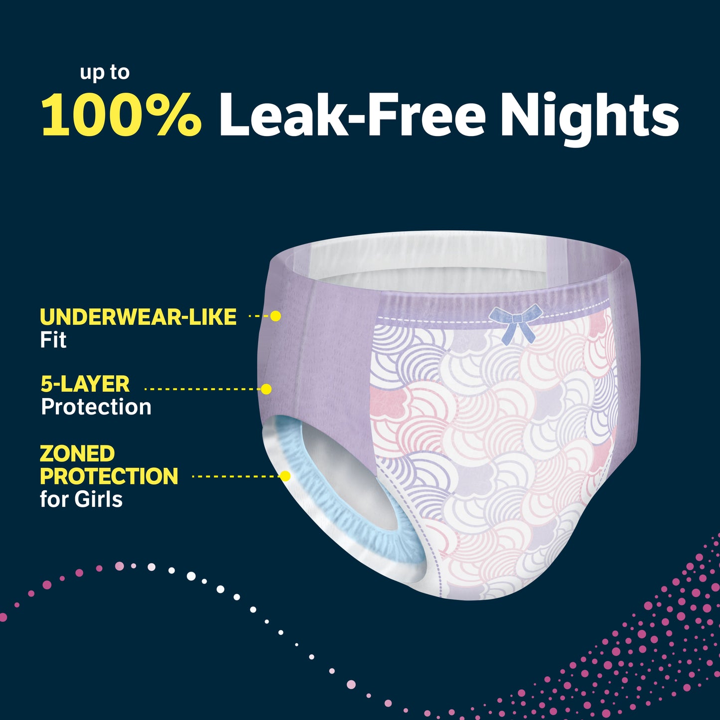 Goodnites Girls' Nighttime Bedwetting Underwear - Large (68-95 lbs)