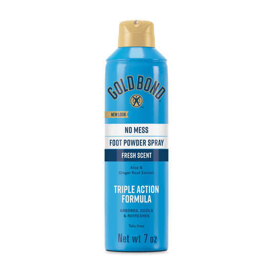 Gold Bond No Mess Talc-Free Foot Powder Spray, Fresh Scent