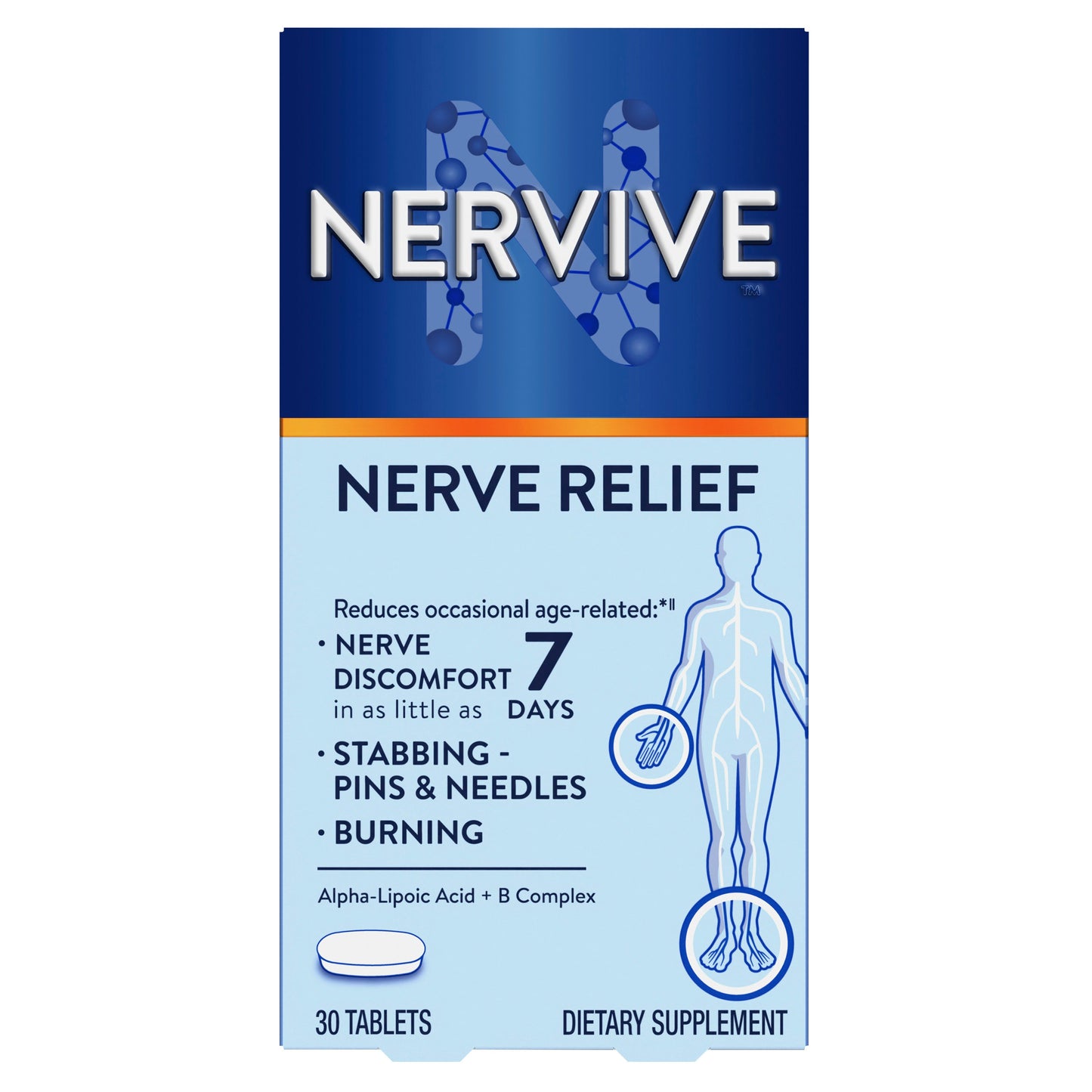 Nervive Nerve Relief Tablets with Alpha Lipoic Acid, B Vitamins, Turmeric, & Ginger, Reduces Occasional Nerve Discomfort in as Little as 7 Days