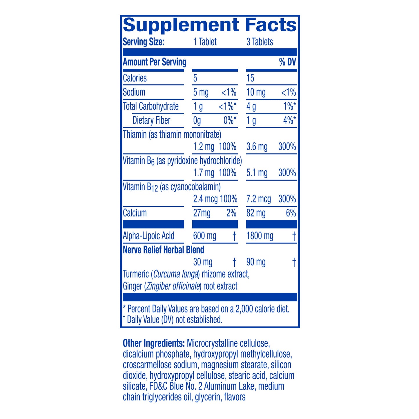 Nervive Nerve Relief Tablets with Alpha Lipoic Acid, B Vitamins, Turmeric, & Ginger, Reduces Occasional Nerve Discomfort in as Little as 7 Days