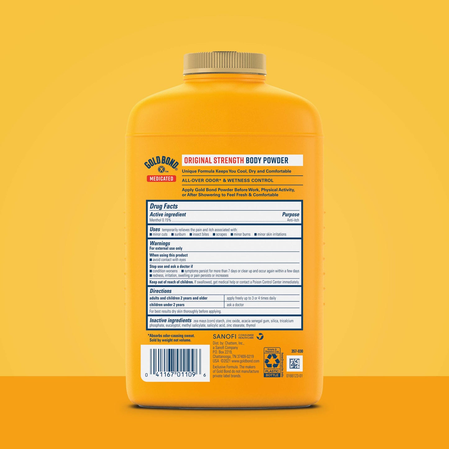 Gold Bond Medicated Original Strength Body Powder, Talc-Free