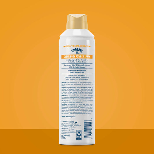 Gold Bond No Mess Clear Body Powder Spray