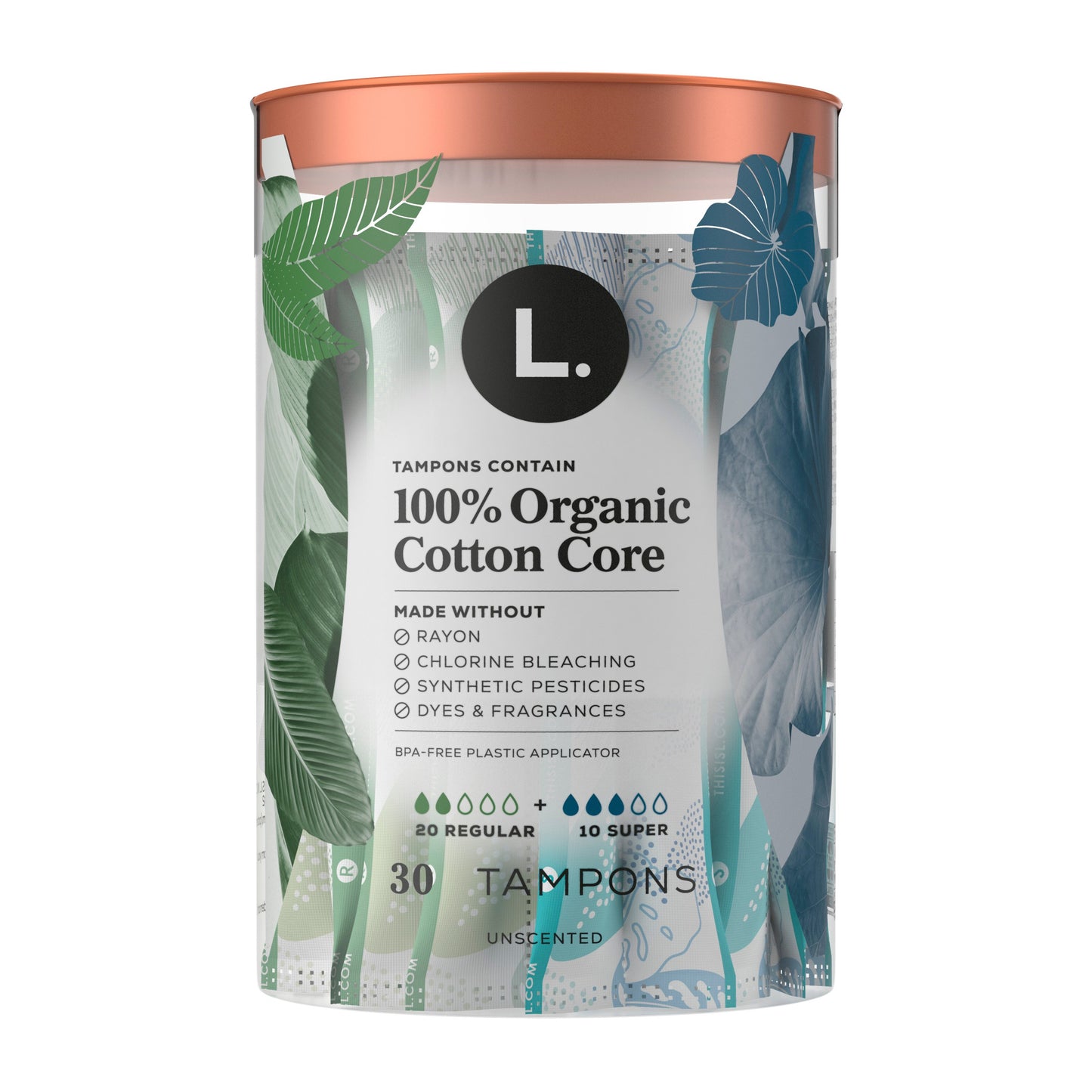 L. Cotton Tampons Regular/Super Absorbency Multipack