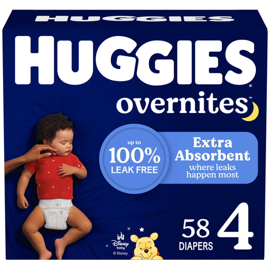 Huggies Overnites Nighttime Baby Diapers - Size 4