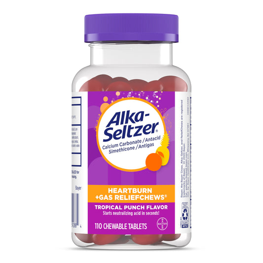 Alka-Seltzer Heartburn +Gas Relief Chews Tropical Punch
