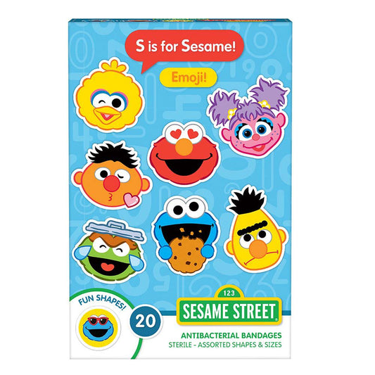 Sesame Street Antibacterial Bandages - Assorted Sizes