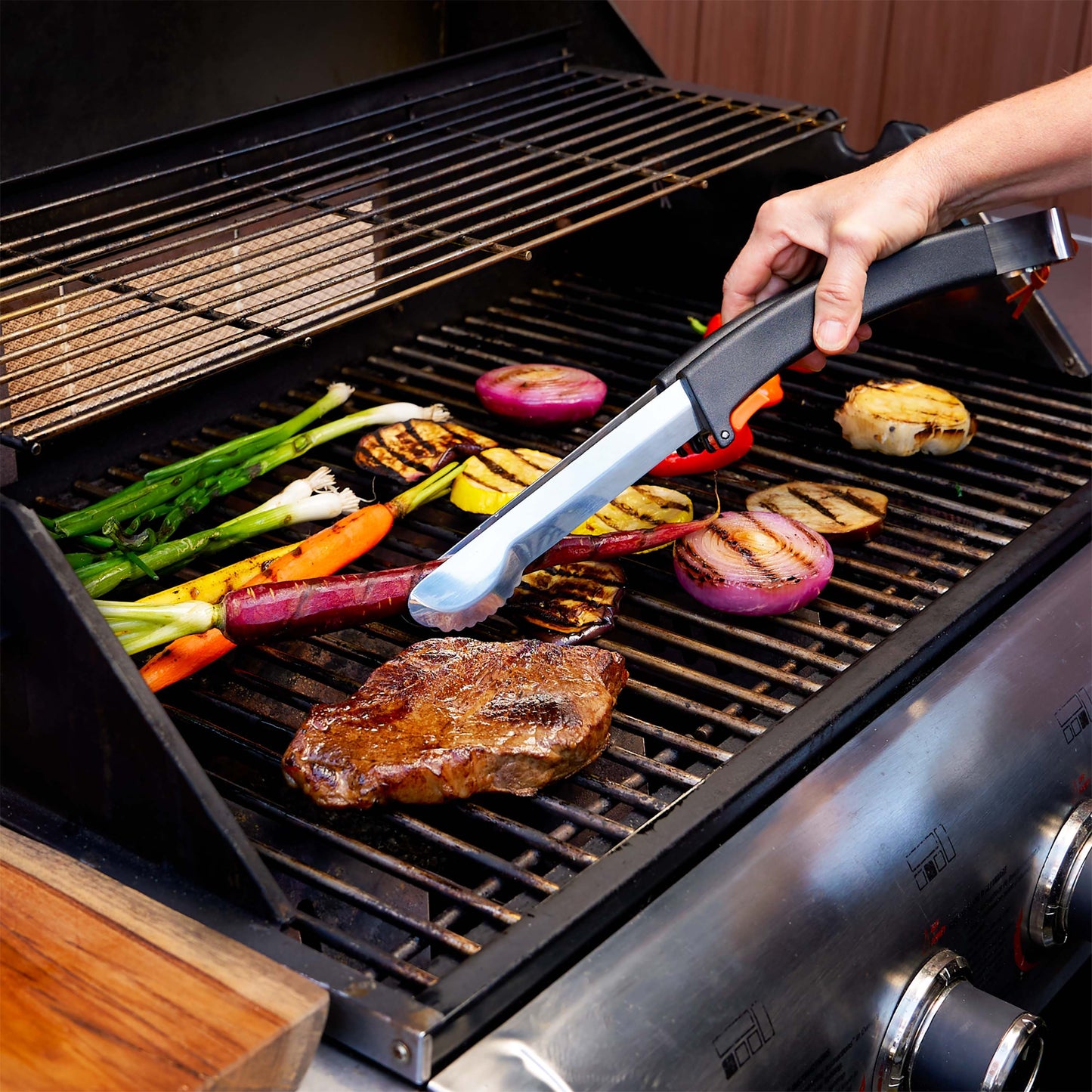Mr. Bar-B-Q Kickstand Tongs