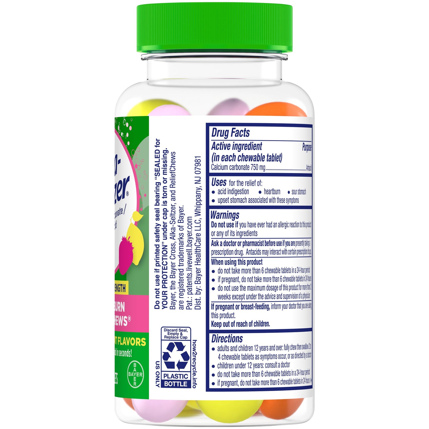 Alka-Seltzer Extra Strength Heartburn Relief Chews Assorted Fruit