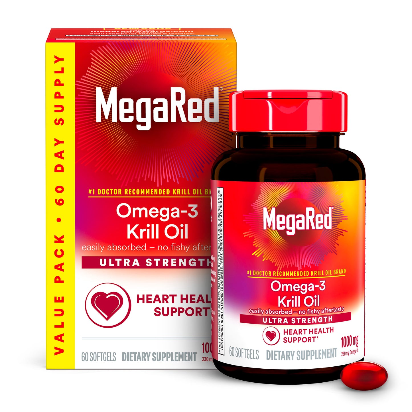 MegaRed 1000mg Ultra Strength Omega-3 Krill Oil