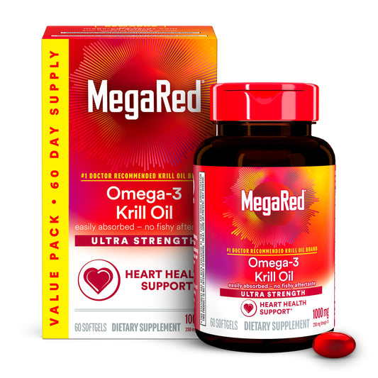 MegaRed 1000mg Ultra Strength Omega-3 Krill Oil