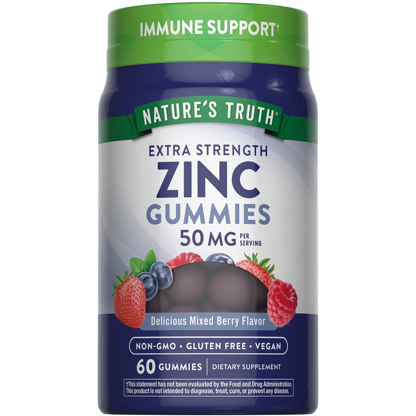Nature's Truth Extra Strength Zinc 50mg Gummies - Mixed Berry