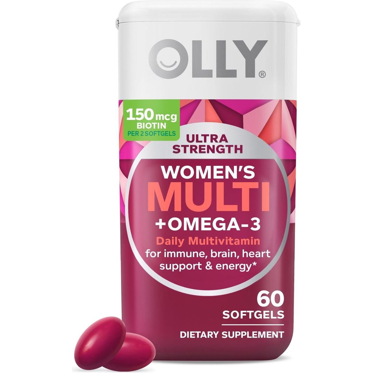 OLLY Ultra Strength Women's Multi & Omega-3 Immune Support Softgels