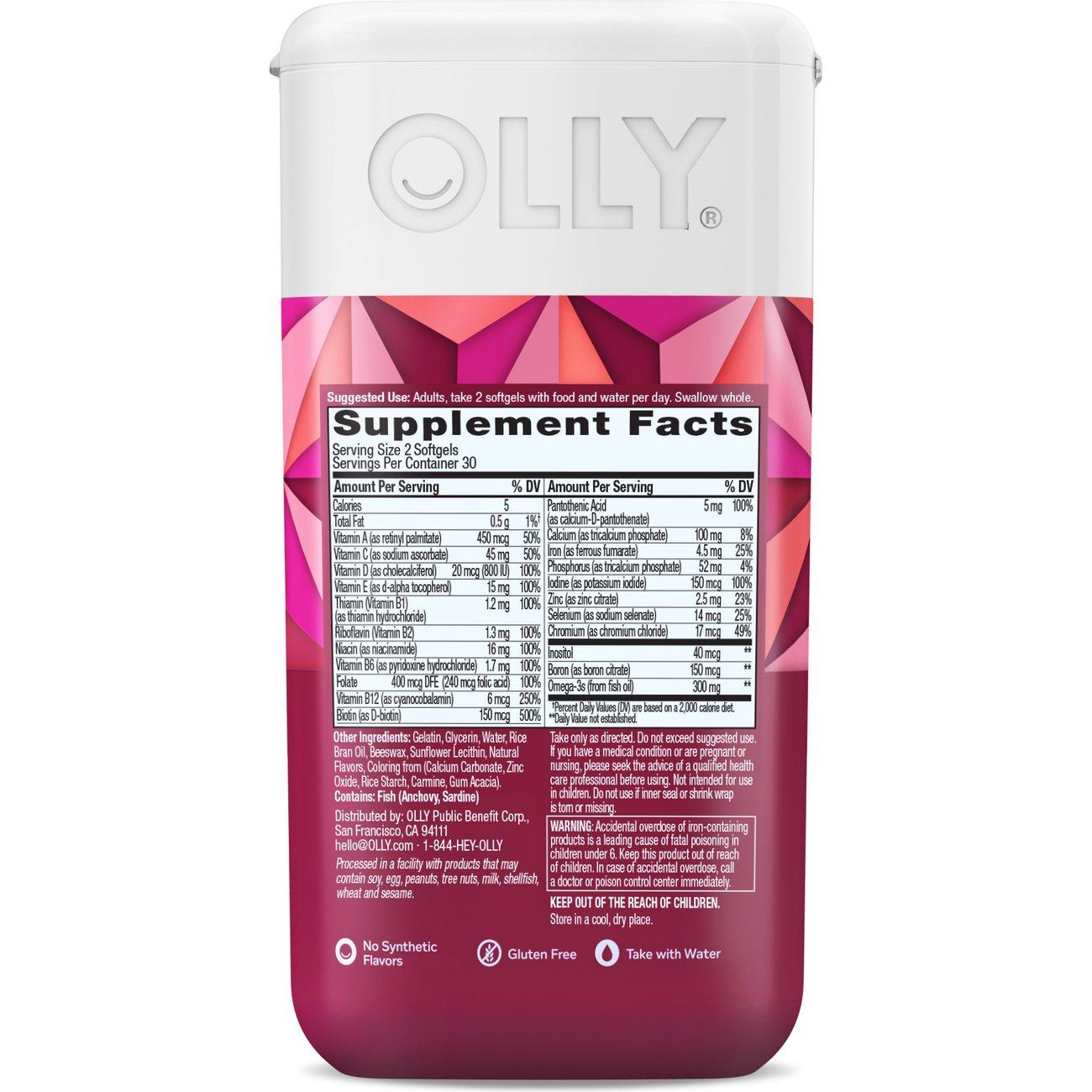 OLLY Ultra Strength Women's Multi & Omega-3 Immune Support Softgels