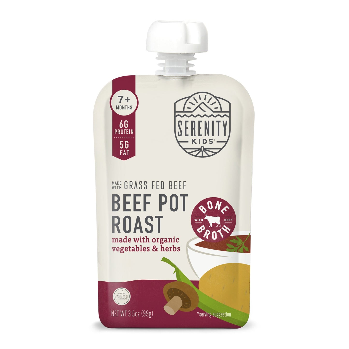 Serenity Kids Baby Food Pouch - Beef Pot Roast with Bone Broth