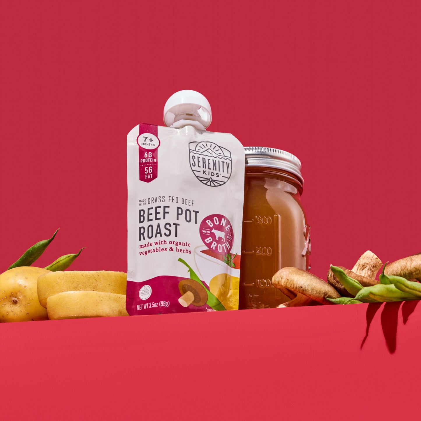Serenity Kids Baby Food Pouch - Beef Pot Roast with Bone Broth