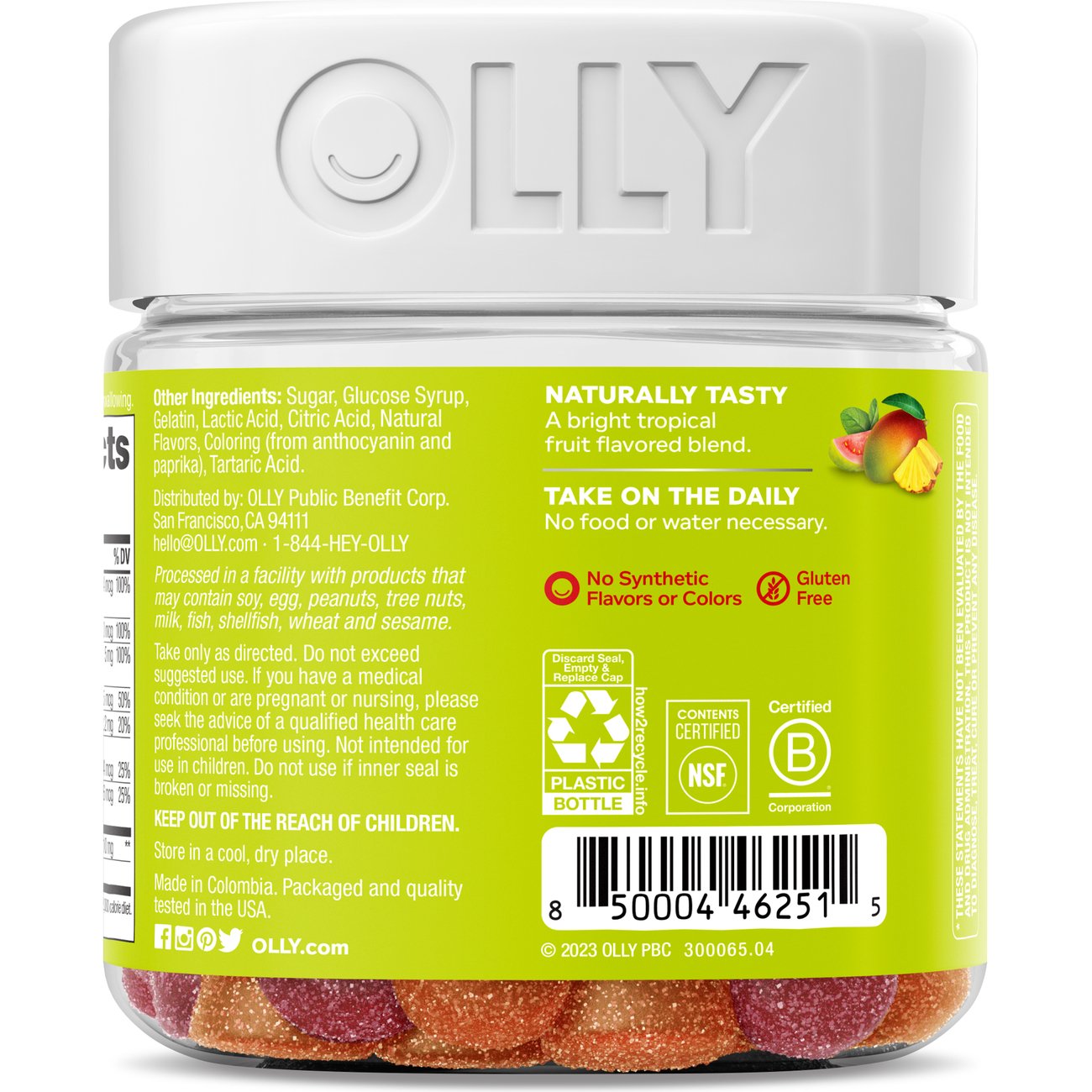 OLLY Daily Multivitamin & Probiotic 1 Billion CFU Digestive Support Gummies - Tropical Twist