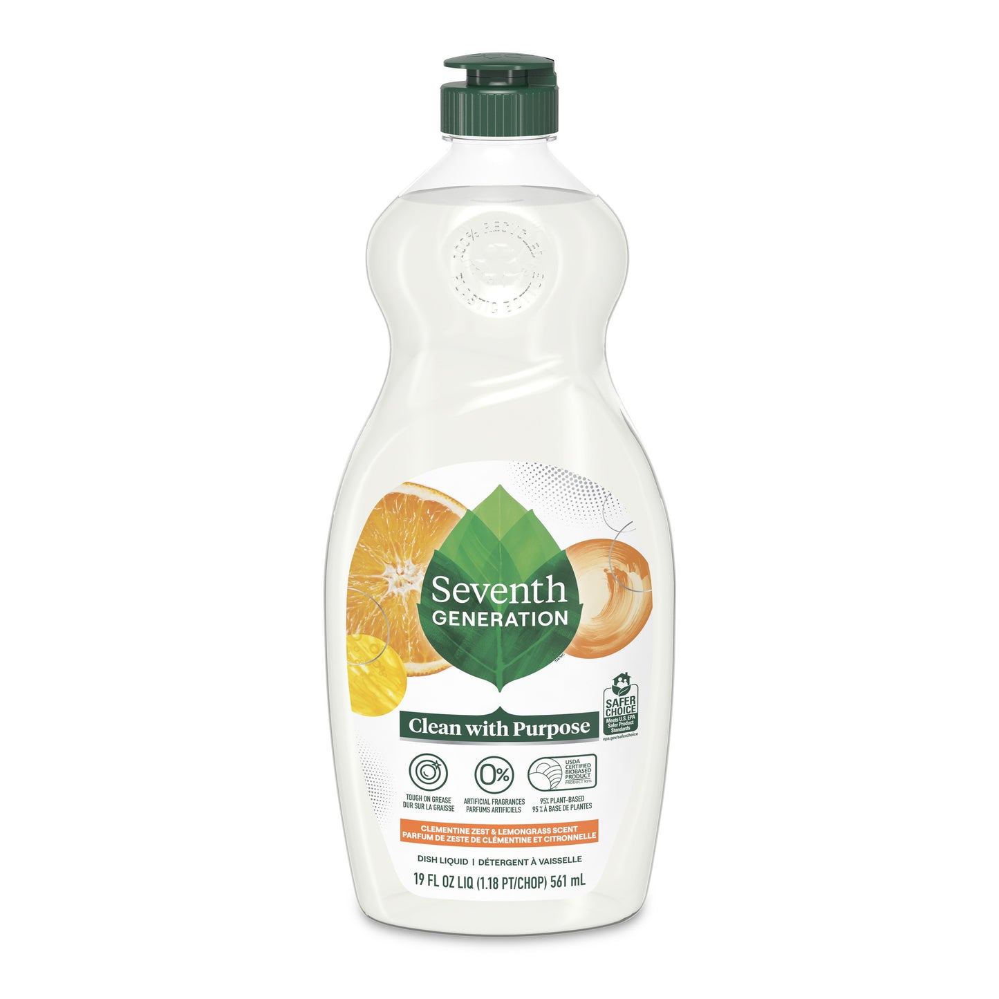 Seventh Generation Clementine Zest & Lemongrass Dish Soap