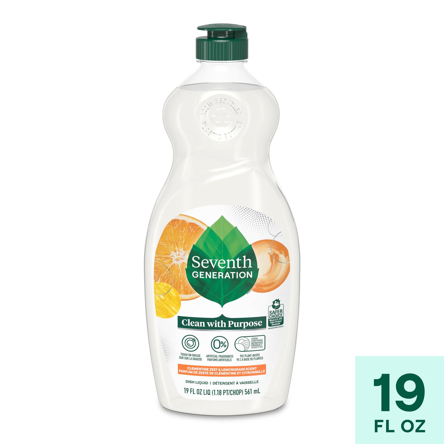 Seventh Generation Clementine Zest & Lemongrass Dish Soap