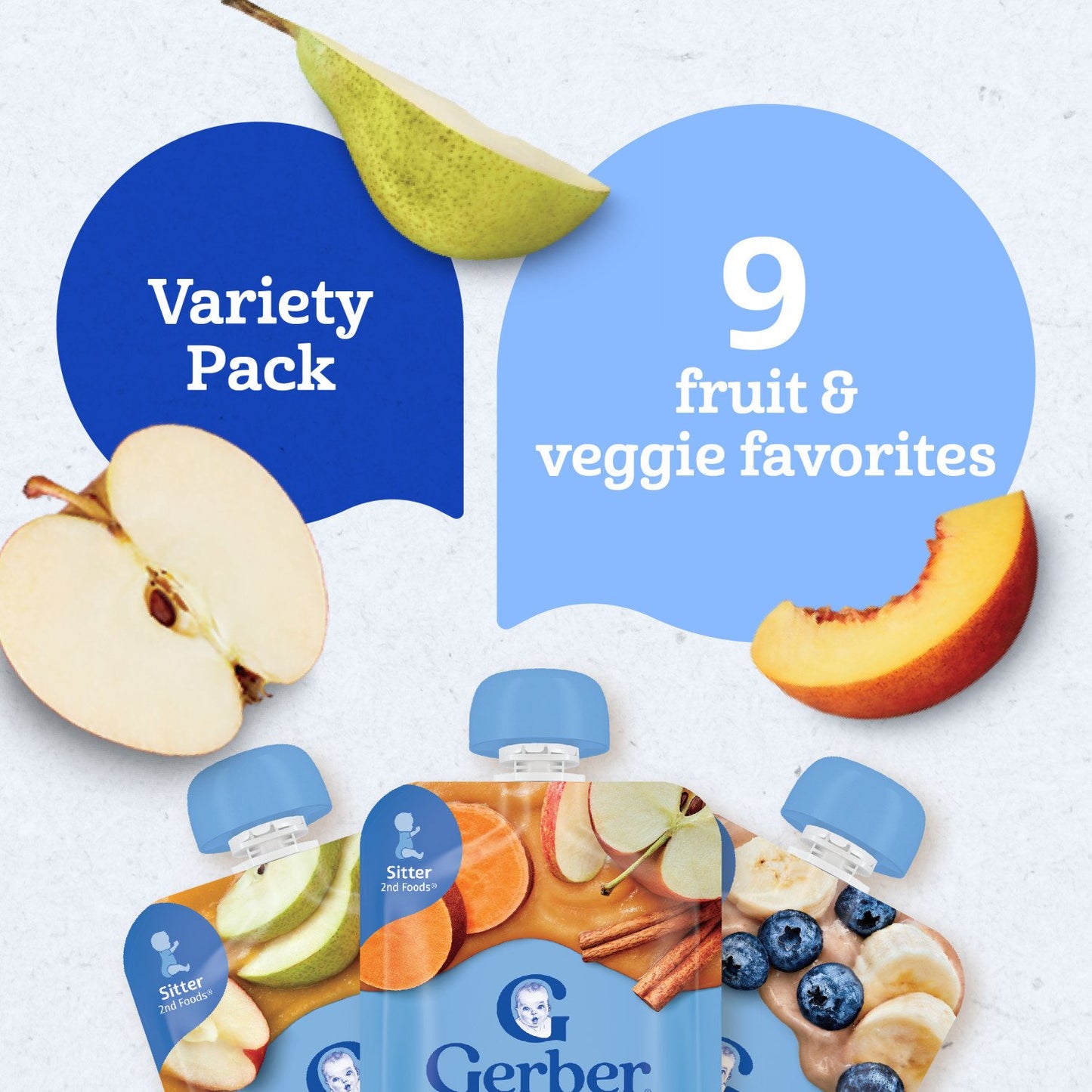 Gerber Natural for Toddler Pouches Variety Pack - Fruit & Veggie Favorites