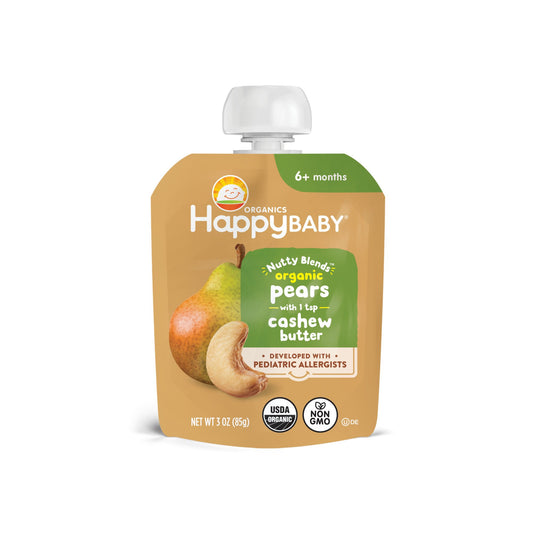 Happy Baby Organics Nutty Blends Pouch - Pears with Cashew Butter