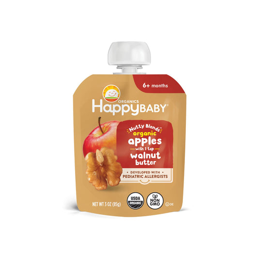 Happy Baby Organics Nutty Blends Pouch - Apples with Walnut Butter