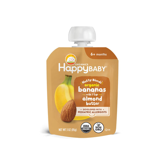 Happy Baby Organics Nutty Blends Pouch - Bananas with Almond Butter