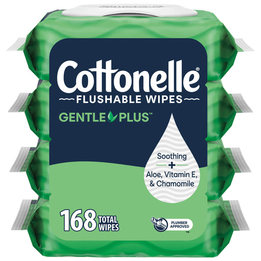 Cottonelle GentlePlus Flushable Wet Wipes with Aloe & Vitamin E