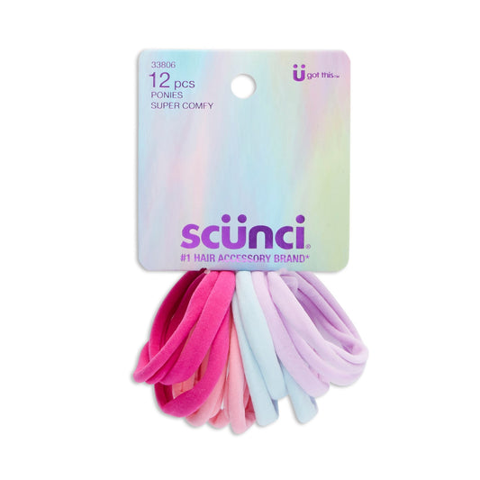 Scunci Super Comfy Hair Ponytailers - Pastel
