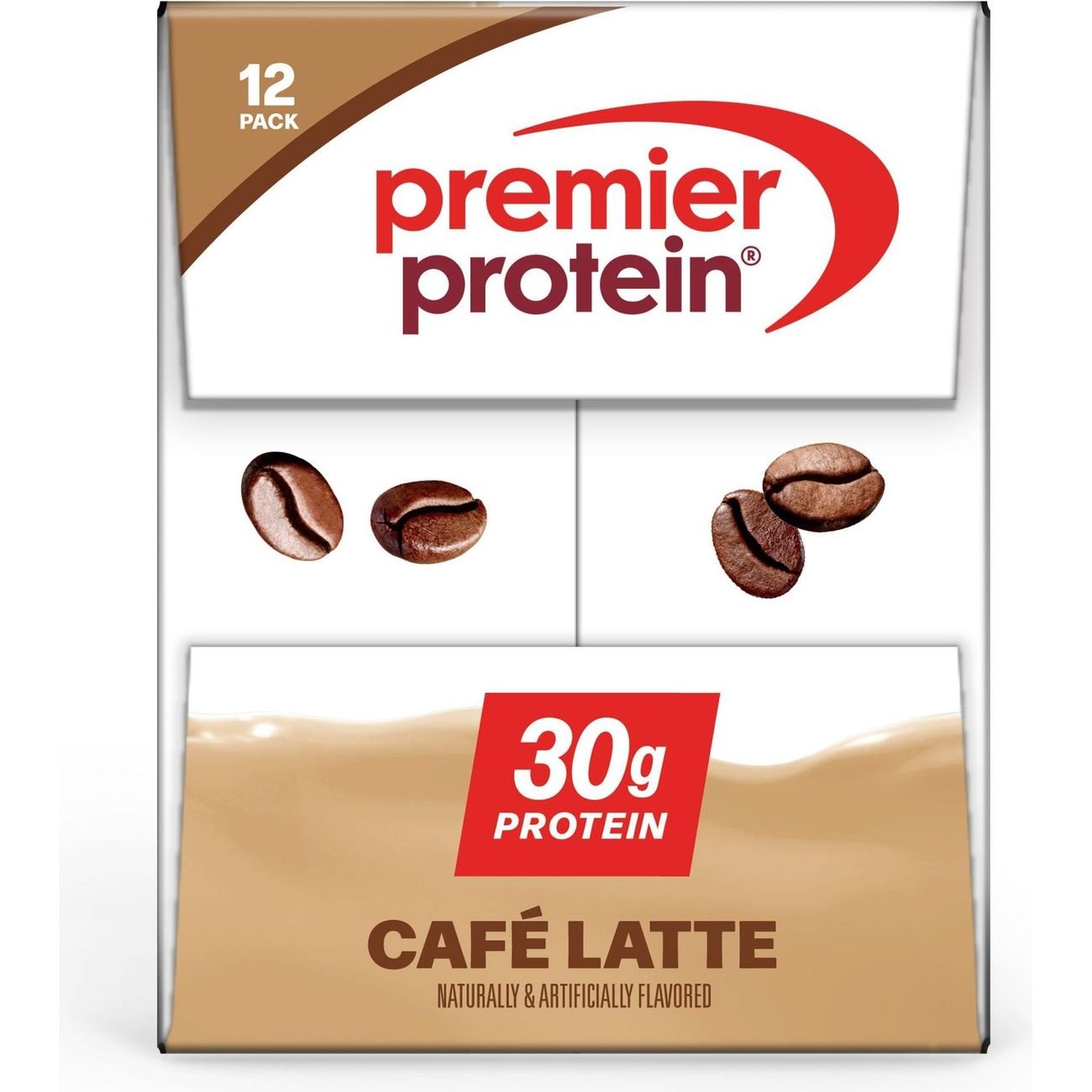 Premier Protein 30g Protein Shakes 12 pk Bottles - Café Latte