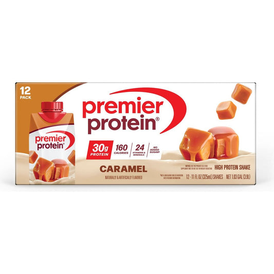 Premier Protein 30g Protein Shakes 12 pk Cartons - Caramel