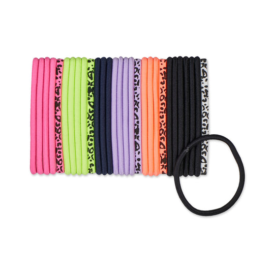 Scunci No Damage Neon Animal Print Elastics