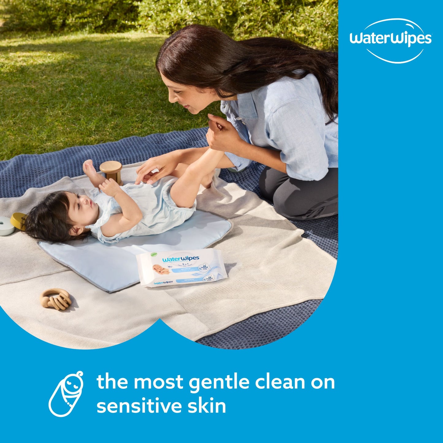 WaterWipes Sensitive+ Newborn & Baby Wipes, 99.9% Water - Unscented, 9 pk