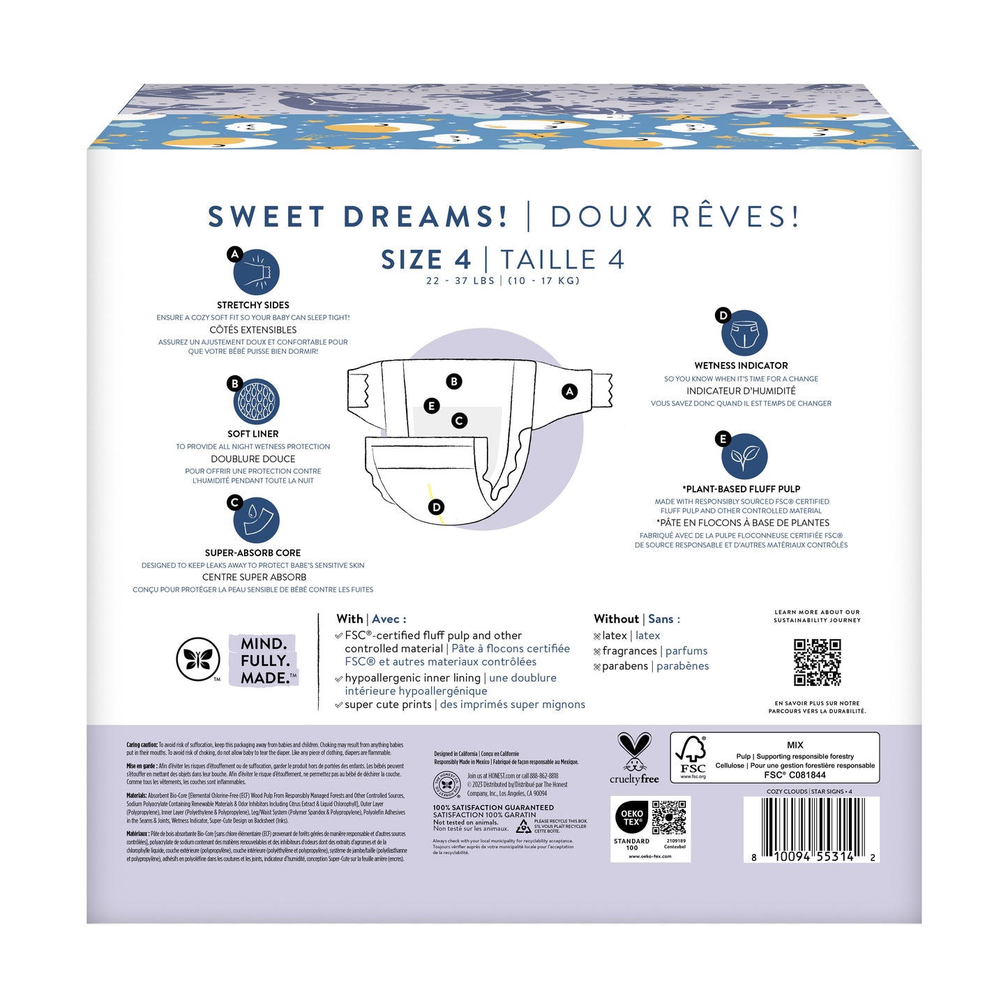 The Honest Company Overnight Diapers - Size 4