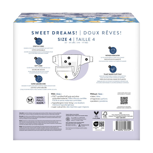 The Honest Company Overnight Diapers - Size 4