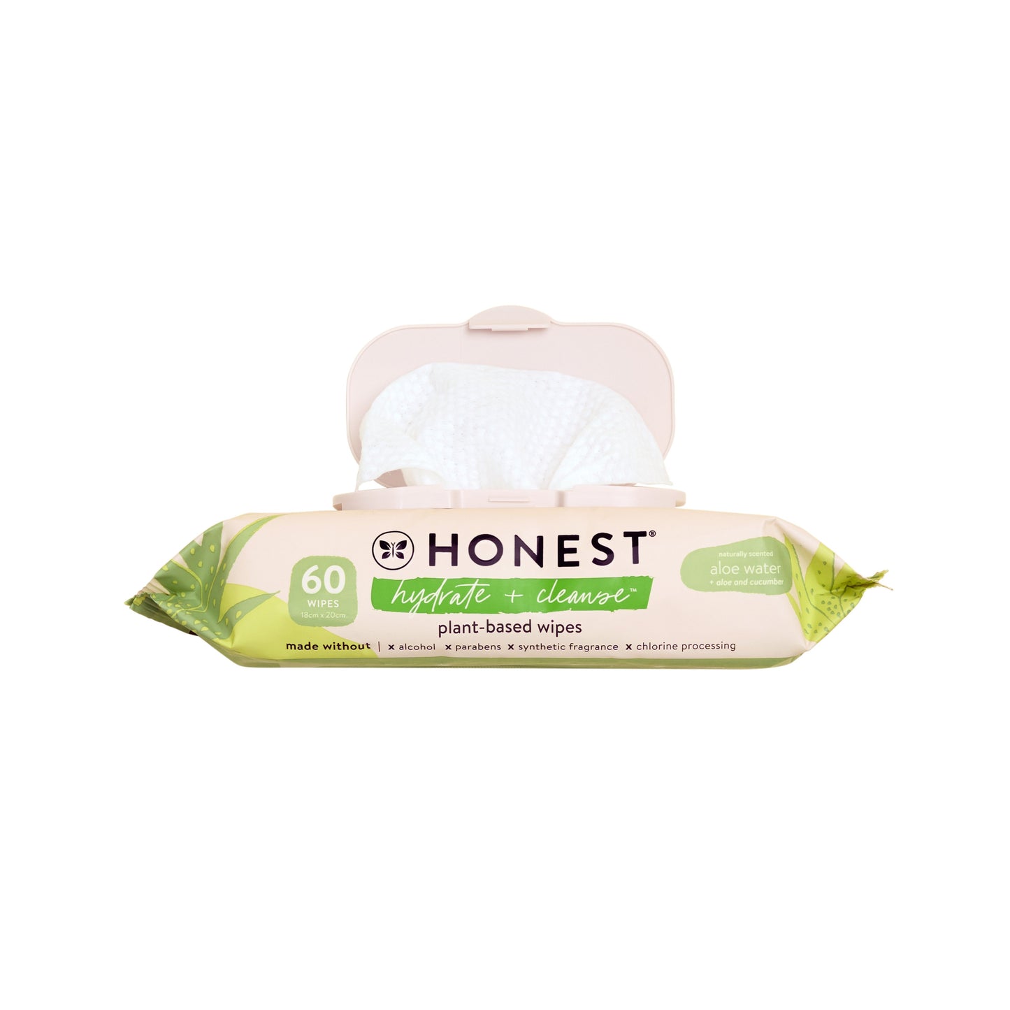 The Honest Company Hydrate & Cleanse Plant Based Wipes - Aloe & Cucumber