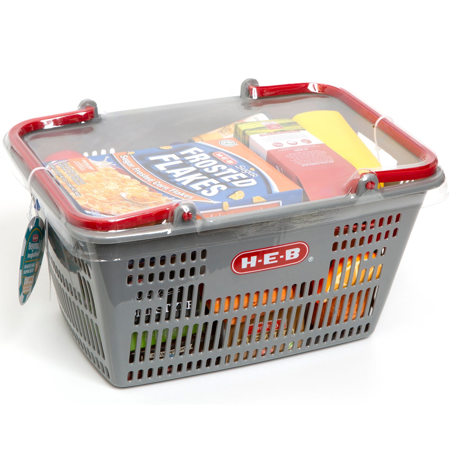 H-E-B Beyond Imagination! Breakfast Play Food Shopping Basket - Gray