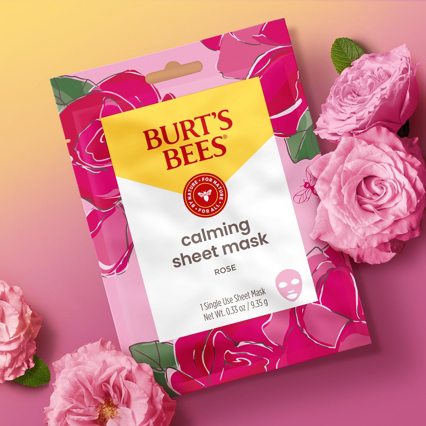 Burt's Bees Calming Sheet Mask with Rose