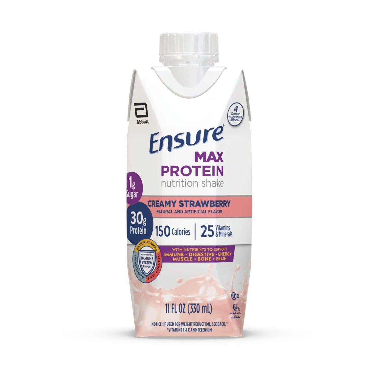 Ensure 30g Protein Nutrition Shakes 4 pk - Creamy Strawberry