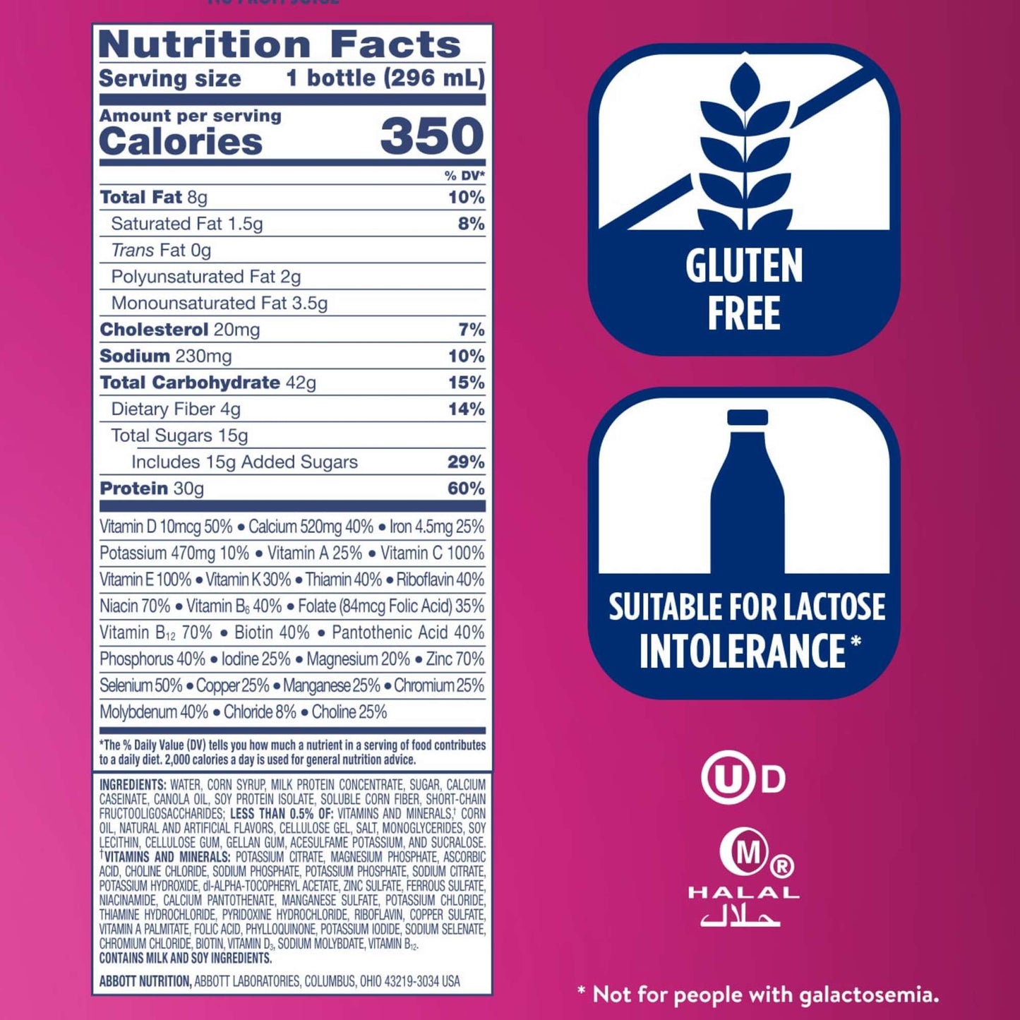 Ensure Complete Nutrition Shakes 4 pk Bottles - Vanilla