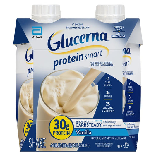 Glucerna 30g High Protein Nutrtion Shake Vanilla Ready-to-Drink 11 fl oz Bottles