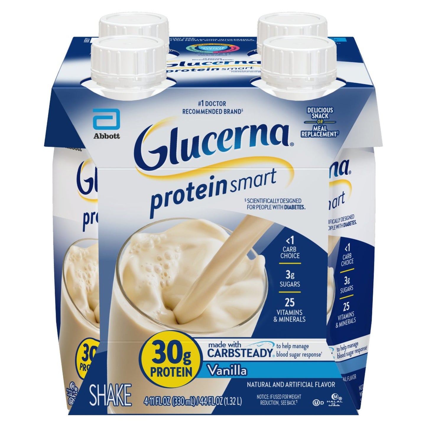 Glucerna 30g High Protein Nutrtion Shake Vanilla Ready-to-Drink 11 fl oz Bottles