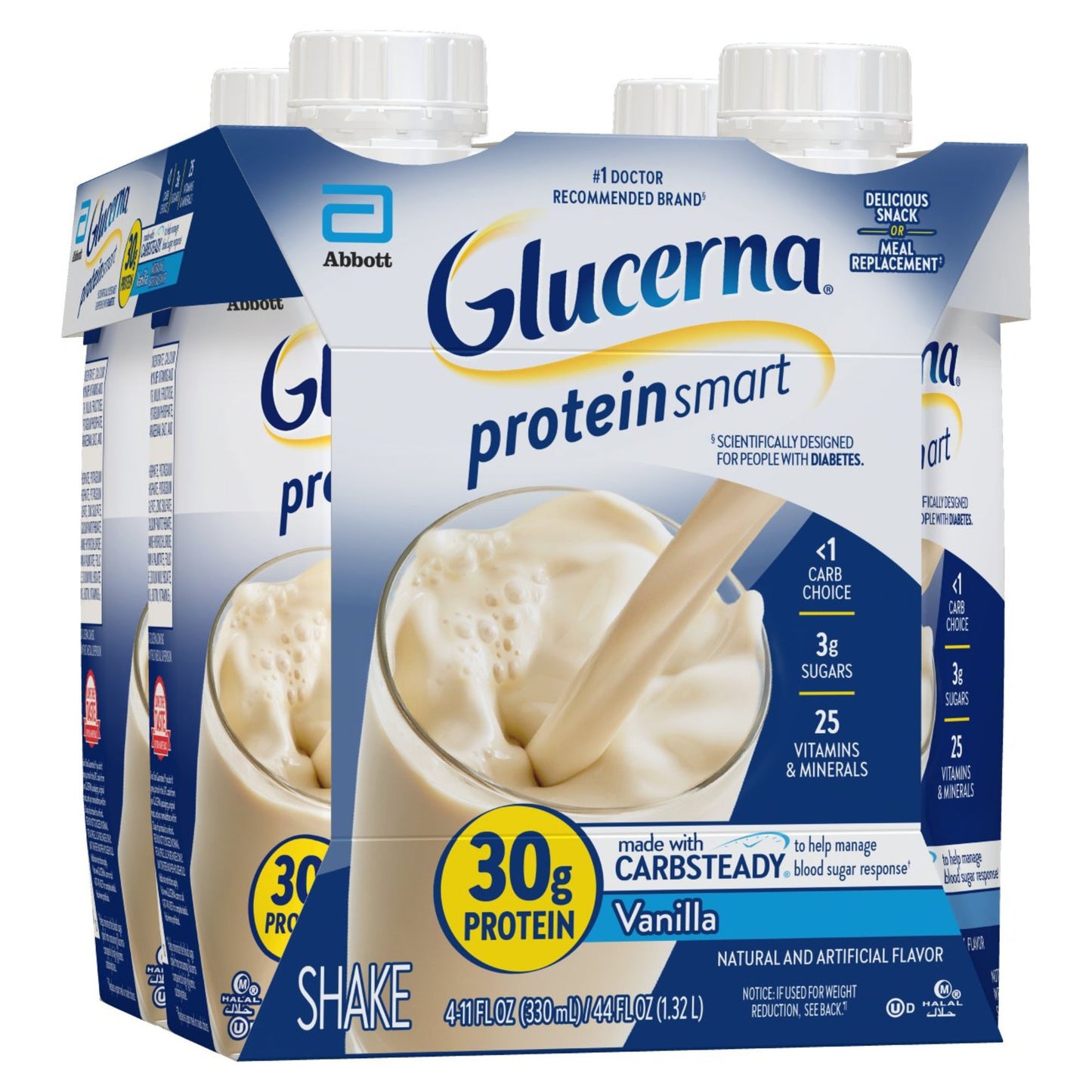 Glucerna 30g High Protein Nutrtion Shake Vanilla Ready-to-Drink 11 fl oz Bottles