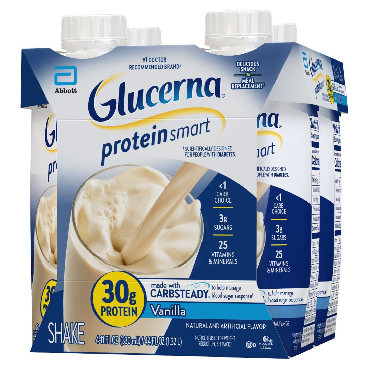 Glucerna 30g High Protein Nutrtion Shake Vanilla Ready-to-Drink 11 fl oz Bottles